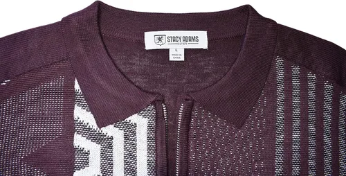 Vista 2 de STACY ADAMS Suéter para hombre, diseño de panal jacquard
