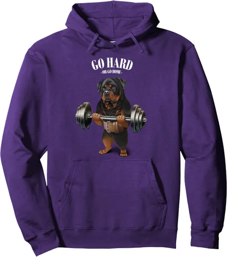 Vista 14 de Rottweiler - Sudadera con capucha para levantamiento de pesas y gimnasio, Negro, S