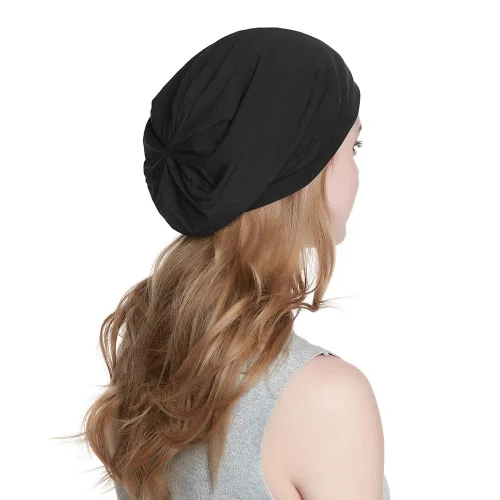 Vista 47 de Alnorm - Gorro con forro de satén y suave banda elástica para hombres y mujeres, talla única Se ajusta a la mayoría