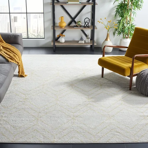 Vista 44 de SAFAVIEH Adirondack Collection - Alfombra decorativa, 2 x 3 pies, color negro y marfil, diseño geométrico moderno, no desprende pelusa y de fácil