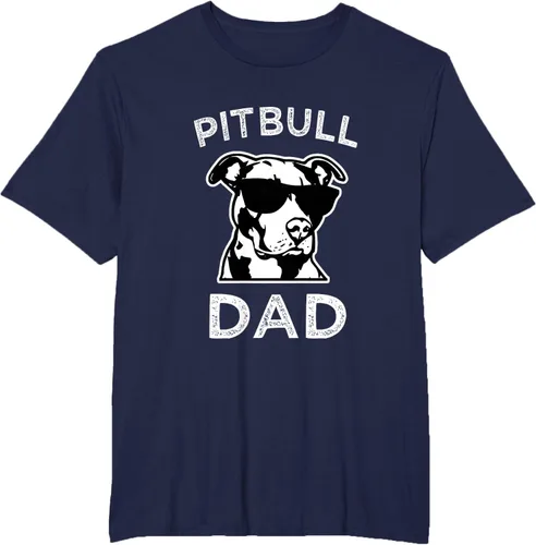 Vista 9 de Camiseta para hombre con diseño de Pitbull Dad Pit Bull Dog para hombre, Negro