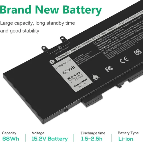 Vista 2 de 3HWPP - Batería de repuesto para laptop Dell Latitude 5401 5410 5411 5501 5510 5511 Precisión 3541 3551 inspiron 7706 2 en 1 inspiron 17 7500/7506 2
