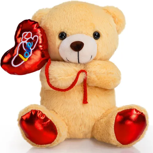 Vista 10 de HollyHOME Capybara - Peluche de San Valentín Capybara con globo rojo de amor para niños y novia, aniversario, San Valentín, cumpleaños, regalos