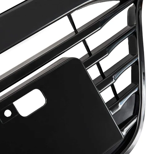 Vista 2 de Parachoques delantero superior parrilla compatible con Honda HRV HR-V 2016-2018 cromo negro estilo fábrica