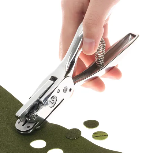 Vista 2 de dophee Perforadora de mano y agujero redondo de 0.512 in 2 en 1, herramienta de perforación de bricolaje para tarjetas de identificación, tarjetas