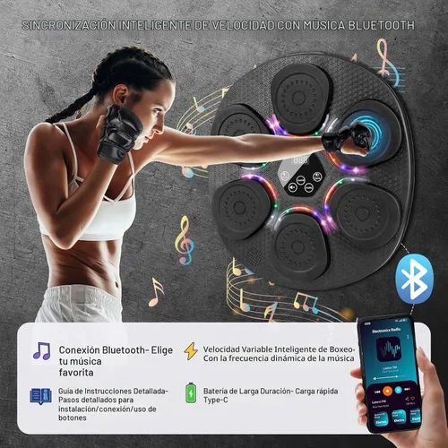Vista 5 de Music Boxing Machine for Adults & Kids, 9 Modes, 6 Speeds & 3 Sensitivity