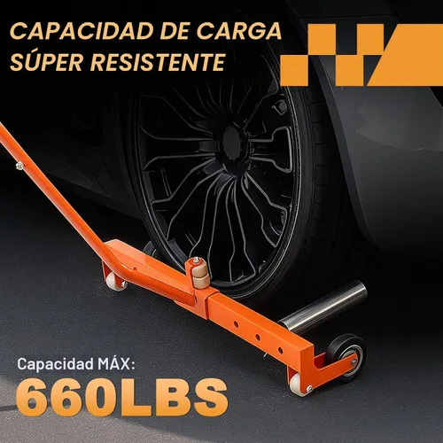 Vista 4 de A A IN Rueda de neumático Dolly, 660 LBS Heavy Duty Adjustable Truck Tire Dolly Herramienta de elevación de neumáticos para tienda, garaje