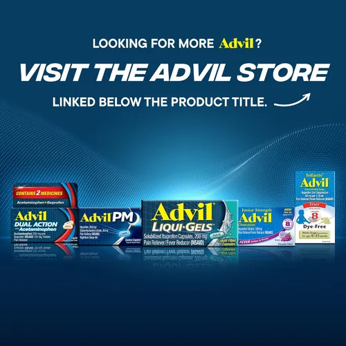 Vista 14 de Advil Liqui-Gels Minis - Analgésico y reductor de fiebre, medicina para el dolor para adultos con ibuprofeno 200 mg para aliviar el dolor, 80