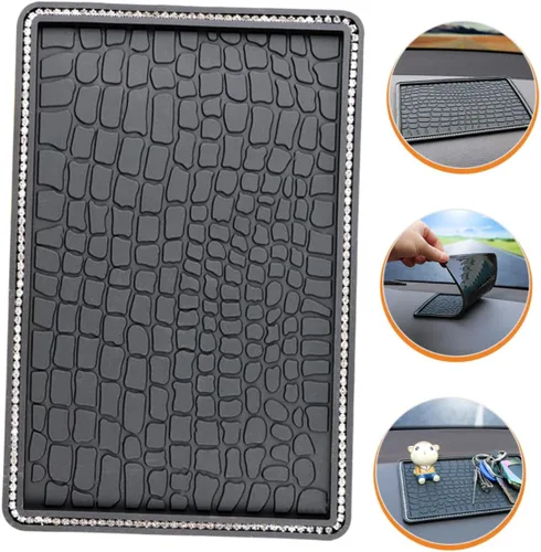 Vista 2 de Didiseaon Cojín único del tablero de instrumentos del coche de los accesorios del coche del cojín del teléfono del PVC para el adorno del tablero