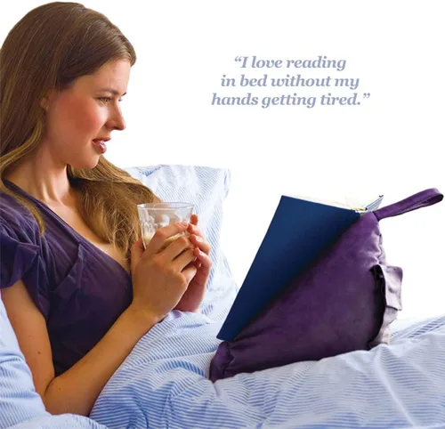 Vista 4 de The Book Seat - Púrpura Aubergine - La forma más cómoda de leer, ¡con las manos libres!