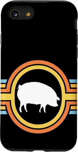 Vista 18 de Pig - Farm Farming Piglet Piggy Hog Swine Cute 70s Retro Case for iPhone 17