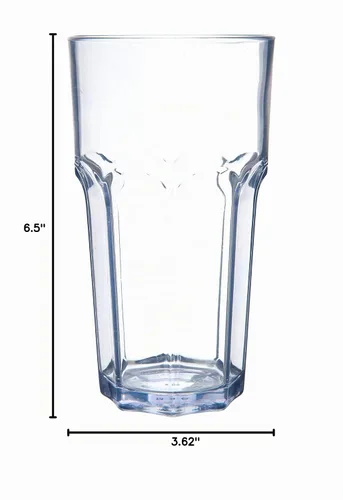 Vista 11 de Carlisle FoodService Products - Vaso alto Louis para restaurantes, catering, cocinas, de plástico, 22 onzas, transparente