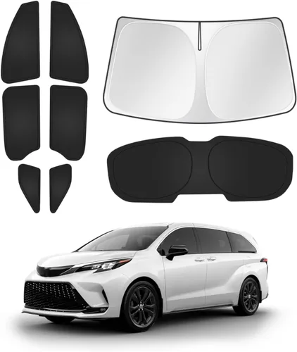 Vista 17 de Canvcle Parasol para parabrisas para Tesla modelo Y/3 2017-2025 2026 (compatible con modelos 2025 Y Juniper/2024 Modelo 3 Highland), parasol grueso