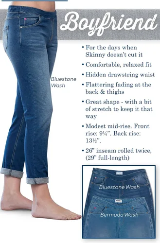 Vista 3 de PajamaJeans Boyfriend Jeans elastizados- Jeans sueltos para Mujer