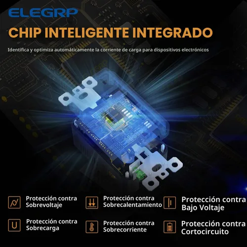 Vista 2 de ELEGRP Receptáculo de toma de pared USB con puertos USB duales de 4.0 A, receptáculo dúplex resistente a manipulaciones de 15 amperios, toma de Negro