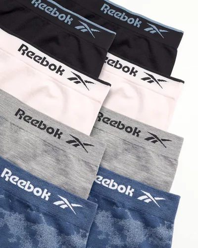 Vista 3 de Reebok Ropa interior para niñas - Pantalones cortos sin costuras de pierna larga (paquete de 8)