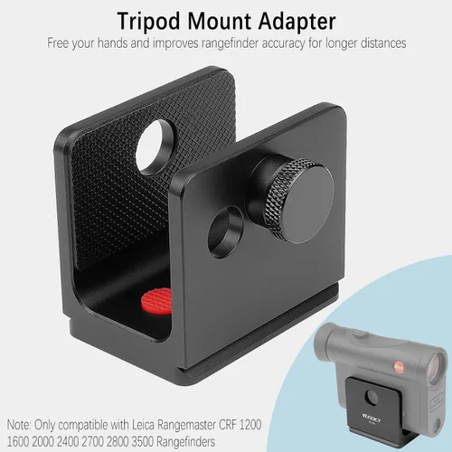 Vista 2 de Adaptador de montaje de trípode para Leica 1200 1600 2000 2400 2700 2800 3500 Rangemaster CRF Telémetro láser integrado Arca Swiss Placa