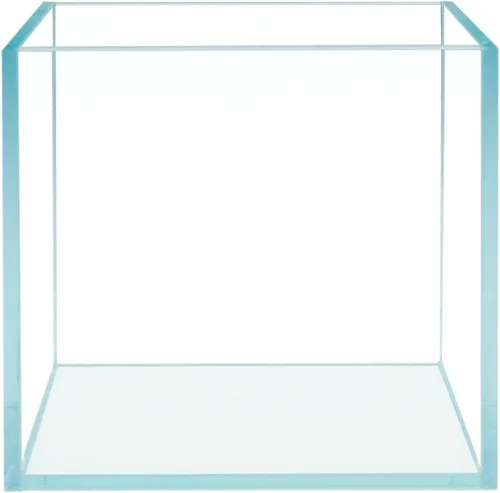 Vista 8 de Nano Tall - Tanque de peces sin marco de hierro bajo en hierro, extra transparente con estilo de aire flotante, para acuarios o terrarios
