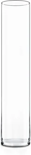 Vista 10 de CYS EXCEL Jarrón de vidrio transparente cilíndrico (H:8" D:6") Múltiples opciones de tamaño de jarrones de vidrio para flores como centros de mesa