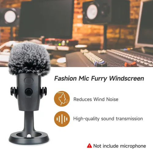 Vista 5 de Blue Yeti Nano Pop Filter - Funda de micrófono profesional para parabrisas compatible con micrófono Yeti azul