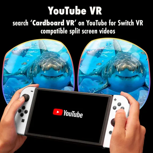 Vista 5 de Orzly VR Headset Designed for Nintendo Switch & Switch OLED Console with Adjustable Lens for a Virtual Reality Gaming Experience and for Labo VR