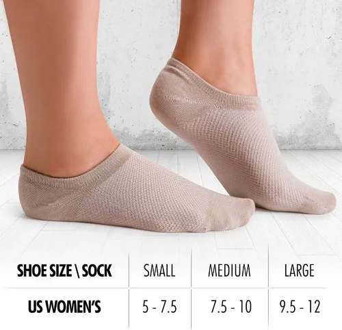 Vista 3 de Bam&bü - Calcetines casuales de viscosa de bambú para mujer, paquete de 4 pares, antideslizantes