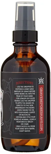 Vista 2 de Grave Before Shave™ Aceite para barba (aroma a ron de bahía) 4 onzas. Botella