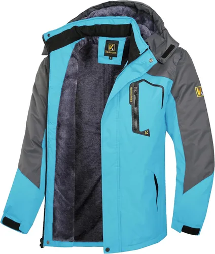 Vista 7 de Keevoom Men's Winter Jackets Ski Snow Coats Waterproof Hooded Raincoats Snowboarding