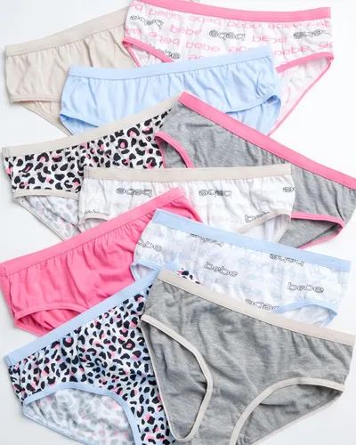 Vista 3 de bebe Ropa interior para niñas paquete de 10 braguitas de bikini 100% algodón (S-L)