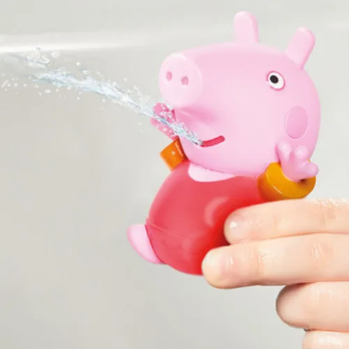 Vista 3 de TOOMIES E73159 Tomy Peppa, Daddy Pig, Peppa & George Squirters, juguetes para niños para juegos acuáticos, divertidos accesorios de baño para bebés