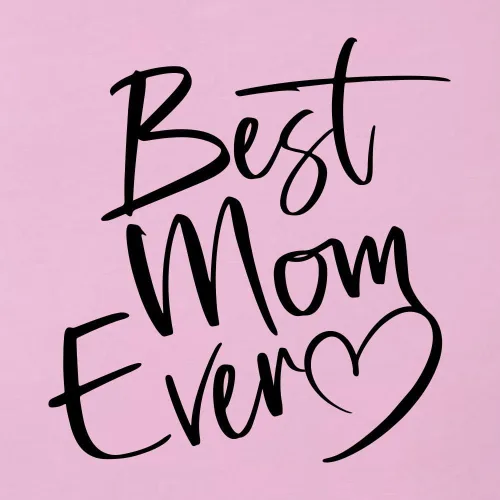Vista 34 de Go All Out Script Best Mom Ever Heart Idea - Camiseta con cuello en V para mujer