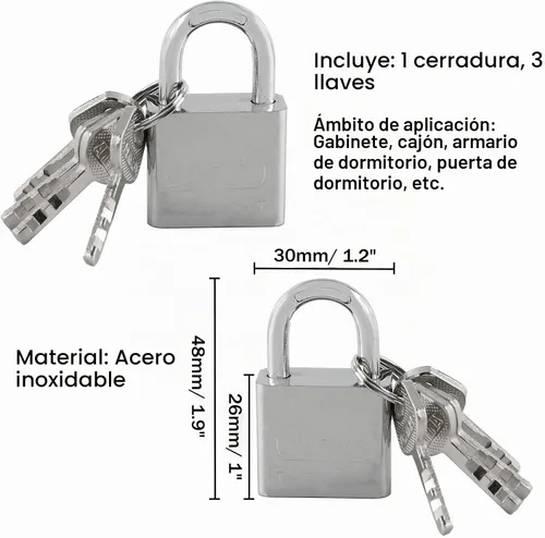 Vista 3 de HOWDIA Juego de Candado de Puerta de 4 Pulgadas con Pestillo de Bloqueo, Candado de Hasp de 90° con Tornillos y Candado de Acero Inoxidable