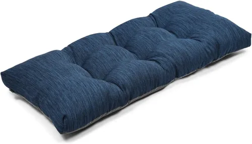 Vista 15 de baibu Almohadilla de banco clásica de 36 pulgadas de color sólido con lazos, almohada de banco rectangular súper suave para interiores y exteriores