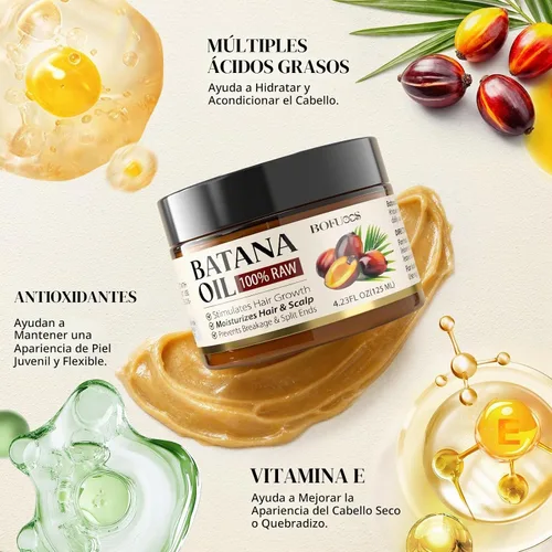 Vista 4 de Raw Batana Oil for Hair Growth – 100% Pure Unrefined from Honduras