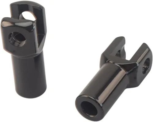 Vista 2 de Kit de horquilla de soporte de pie de pasajero compatible con Harley Softail 2000-2006 (negro)
