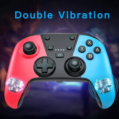 Vista 5 de Controlador inalámbrico para interruptorinterruptor OLED, Rahaat Switch Pro controlador remoto Gamepad Joystick para consola de interruptor