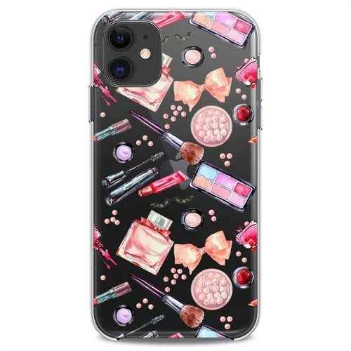 Vista 3 de Funda de TPU compatible con iPhone 16e 15 14 13 12 11 Pro Max Plus Mini Xs Xr X 8 7 6 5 SE impresión de silicona flexible maquillaje perfume lindo
