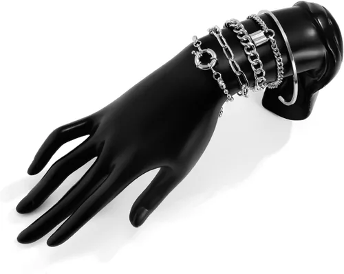 Vista 6 de 5 pulseras con dije de candado para mujeres y adolescentes, accesorios de mano de fiesta, Aolly, No es una piedra preciosa
