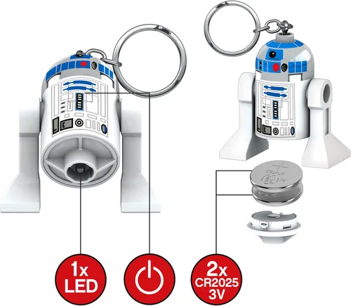 Vista 4 de Lego Star Wars - Figura grande de 2 pulgadas de alto - R2-D2 (KE21H), Blanco