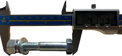 Vista 3 de JM Steel 4" Rueda sólida V-Groove cromada. para puerta corredera V-Track. Capacidad de carga 2500 libras.