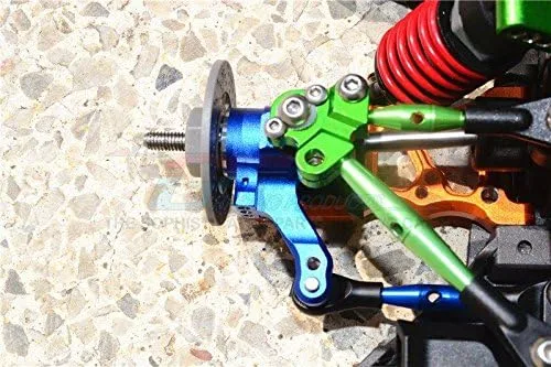 Vista 2 de Brazo de nudillo delantero de aluminio para 1/10 Traxxas Ford GT 4-Tec 2.0 83056-4/4-Tec 3.0 93054-4 - 1Pr Set Rojo
