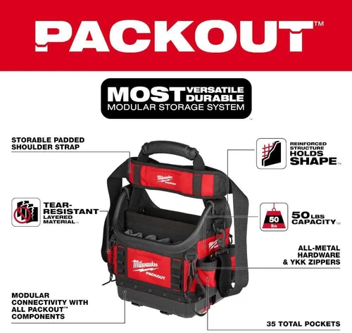 Vista 3 de Milwaukee Electric - PACKOUTTRADE 10 Bolso estructurado