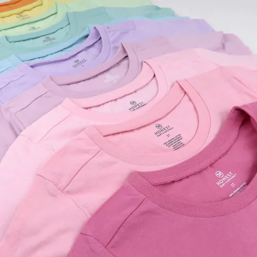 Vista 3 de HonestBaby Camiseta unisex de manga larga para bebé, 100% algodón orgánico