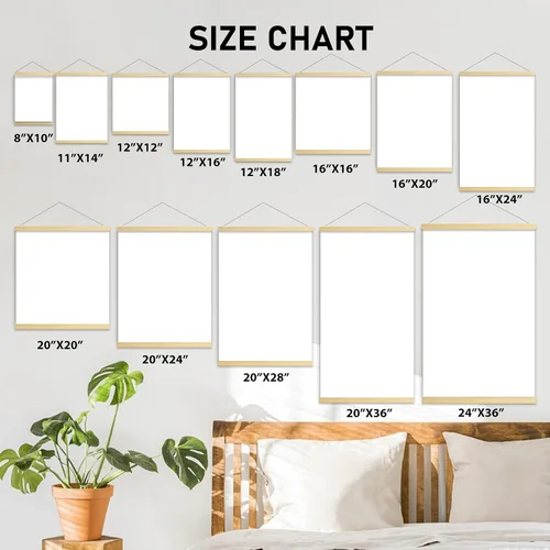 Vista 4 de Lienzo impreso personalizado, póster personalizado con tus fotos, carteles personalizados con marcos magnéticos