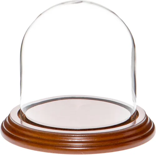 Vista 4 de Plymor Cúpula de cristal de 4 x 4 pulgadas (base de madera MDF negra)
