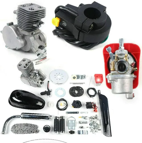 Vista 9 de DNYSYSJ Kit de motor de bicicleta de 100 cc, 26 "28", kit de motor de bicicleta motorizado de bicicleta de 2 tiempos, kit de motor de gasolina