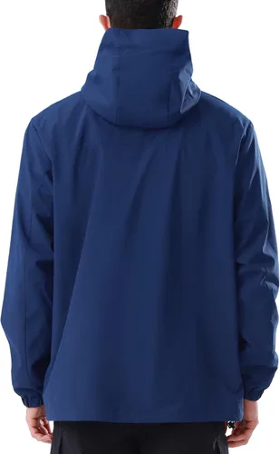 Vista 3 de CAMEL CROWN - Chaqueta de esquí para hombre 3 en 1, chaqueta de invierno impermeable para nieve, cortavientos, con capucha y forro polar cálido Azul