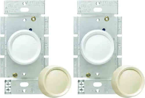 Vista 7 de Lutron FSQ-2FH-DK Electronics - Control giratorio de velocidad de ventilador de encendido/apagado, 1 perilla blanca y 1 marfil incluida