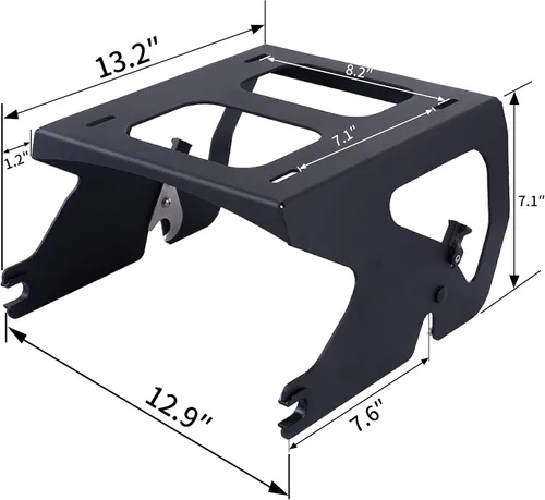 Vista 5 de Moto Onfire Tour Trunk Pack Rack de montaje para Harley M8 Low Rider/S/ST, Sport Glide (1-UP Rack de montaje)
