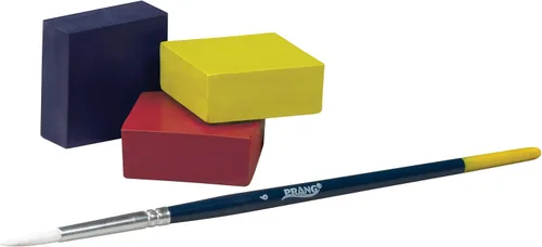 Vista 7 de Prang Juego de pastel de témpera con pincel, 9 colores surtidos, 1 unidad
